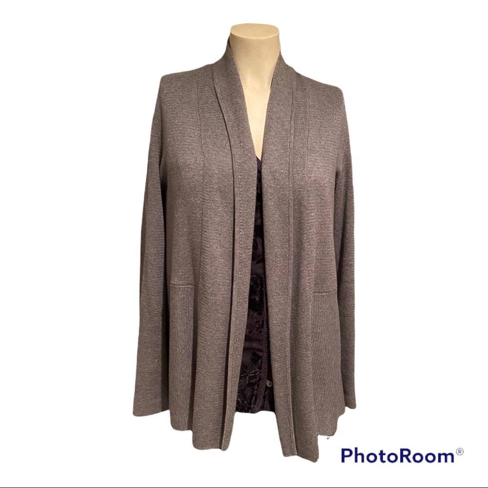 Talbots Cardigan Open Front Gray Size S